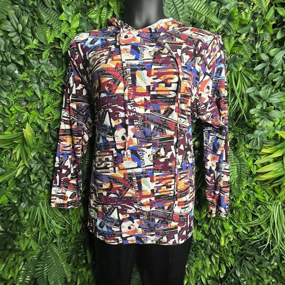 Eye Candy Tops Women 3XL Red Shirt Printed Graphic Hoodie Long Sleeve 0151 - Picture 2 of 9